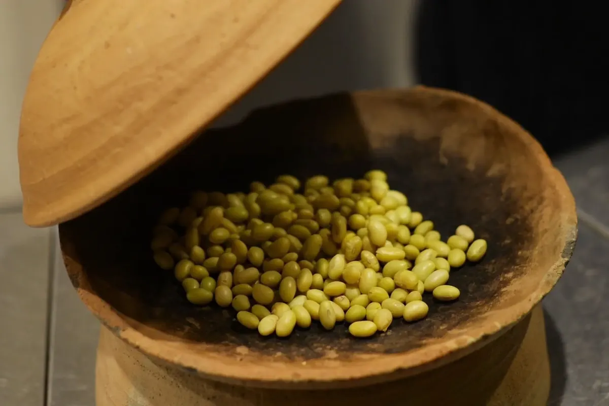 SAIMEの土器に入れた青大豆
